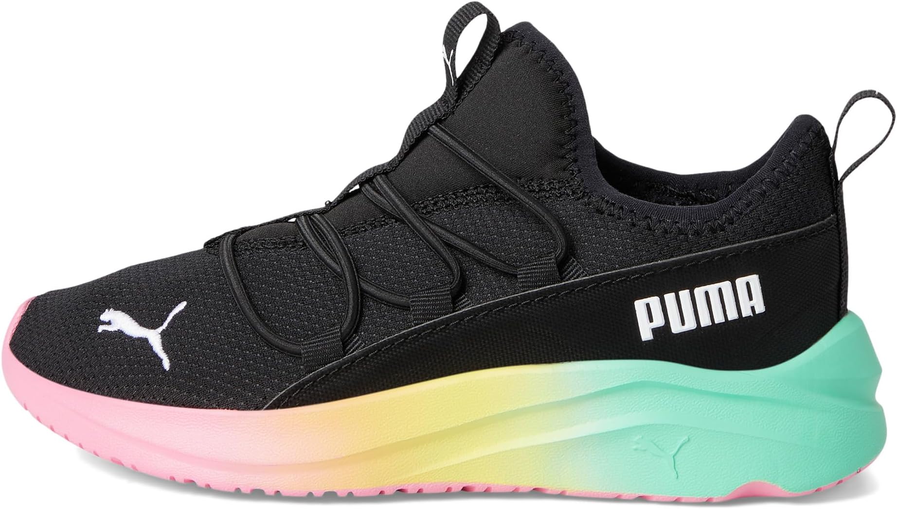 Кроссовки PUMA Kids One4All Fade, PUMA Black/Fast Pink/Mint — фото 4