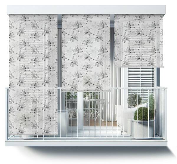 

Рулонные шторы Tulup Blätter in Grautönen, 100x290x1 см, многоцветный