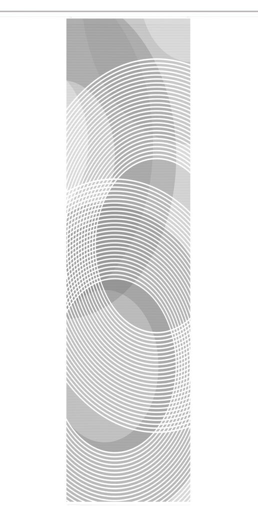 

HOME in green Раздвижная штора AFONSO из переработанного полиэстера, 245x60 см, мотив круга, серый