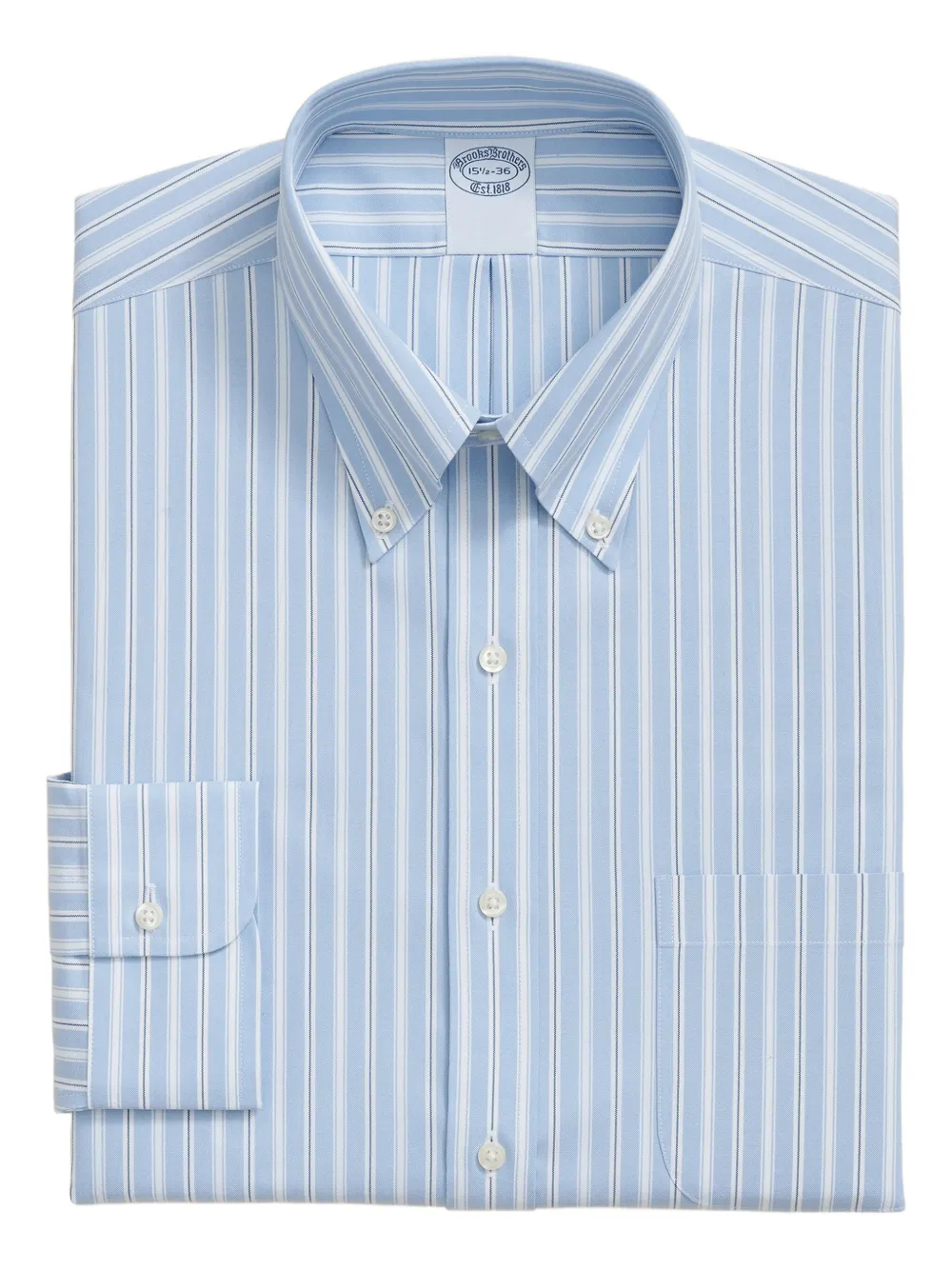 

Рубашка в тонкую полоску Brooks Brothers, синий