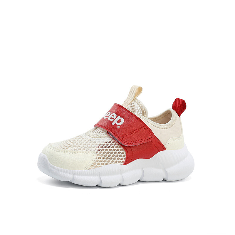 Кроссовки Jeep Kids Lifestyle Shoes Kids Low-top Red, бежевый/красный — фото 2