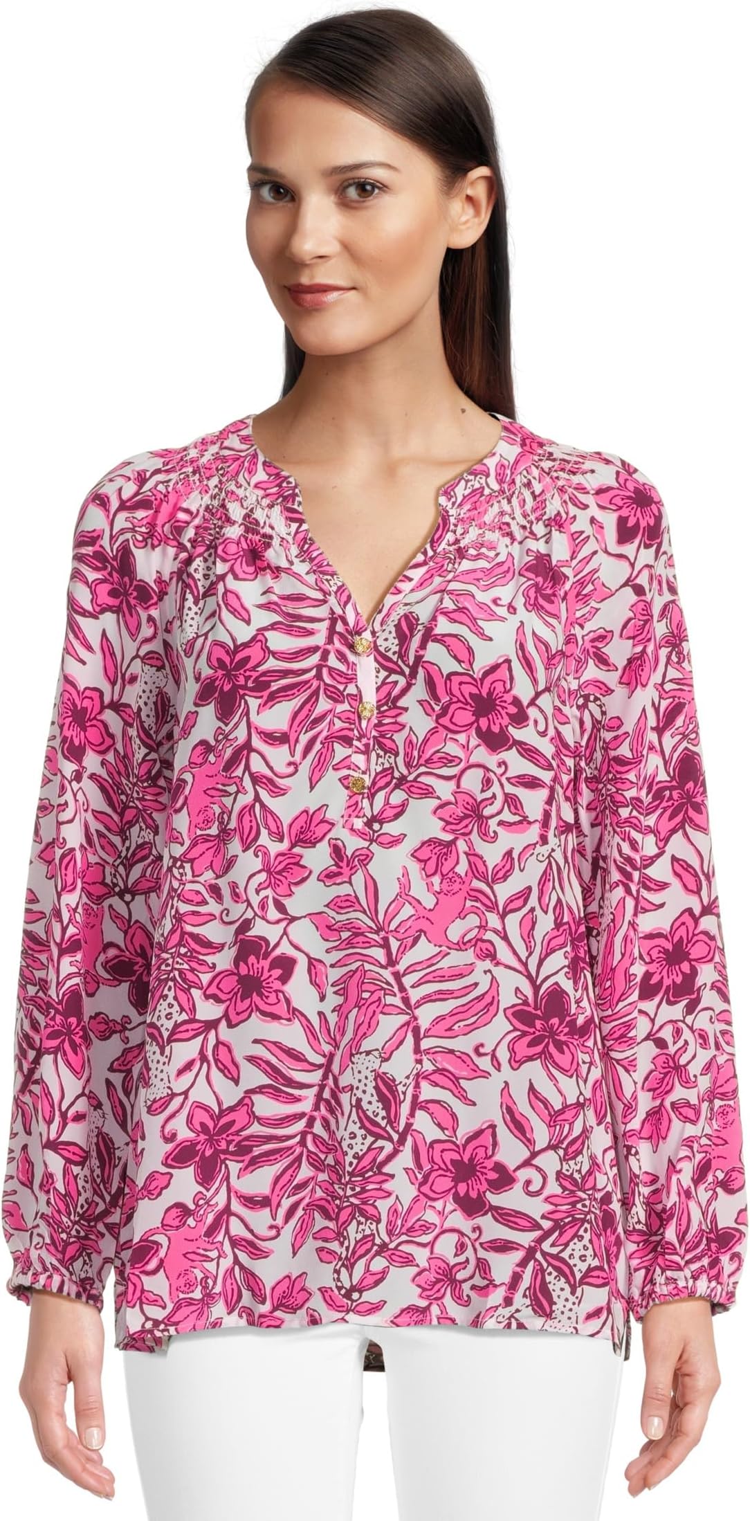 

Топ Lilly Pulitzer Elsa Top, Elderflower Blossom Lil Escape PlanSee Less