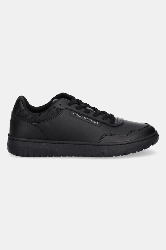 Кроссовки кожаные TH BASKET CORE LTH Tommy Hilfiger, черный — фото 2