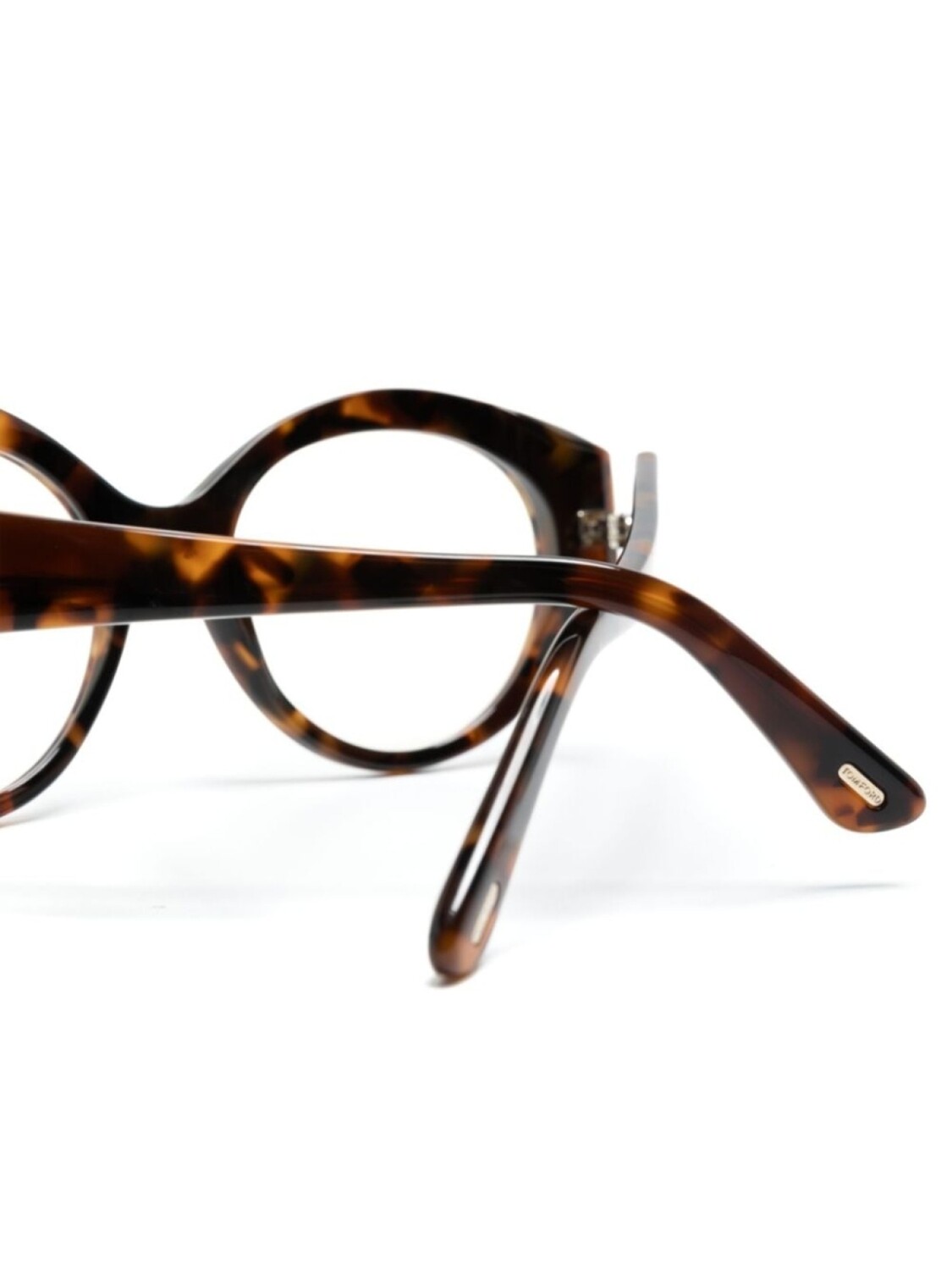 TOM FORD Eyewear очки в овальной оправе черепаховой расцветки, коричневый — фото 3
