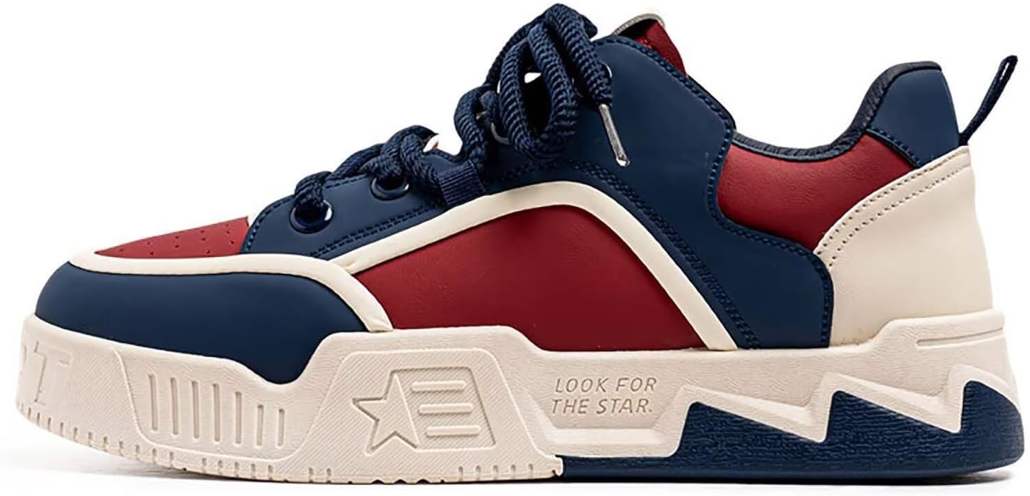 

Кроссовки TERBOFIN для мужчин, модные прогулочные кроссовки, обувь для скейтборда, низкие повседневные спортивные туфли, красный/синий