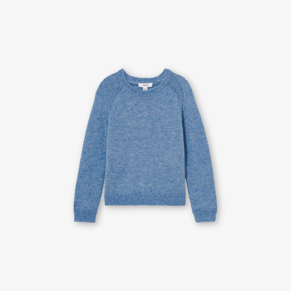 

Свитер Reiss с круглым вырезом из смесовой мериносовой шерсти 9-13 лет, синий