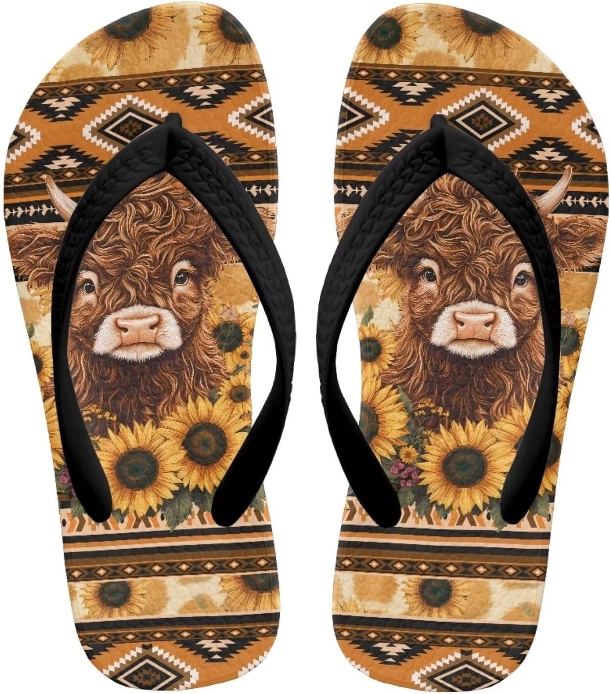 

Детские сандалии с милыми животными, летние босоножки с нескользящей подошвой, для бассейна, дышащие, для душа, спортивные шлепанцы Chririnla, Cute Highland Cow