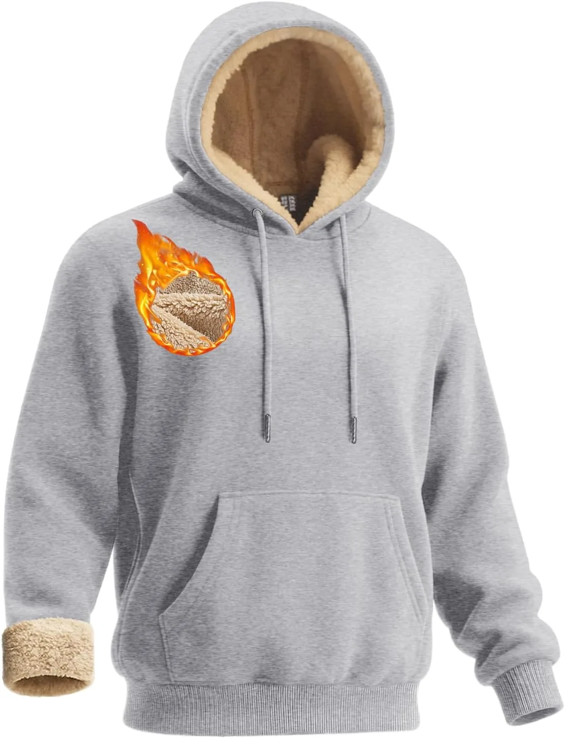 

Толстовка Boladeci с подкладкой из шерпы, утепленная флисом для холодной погоды