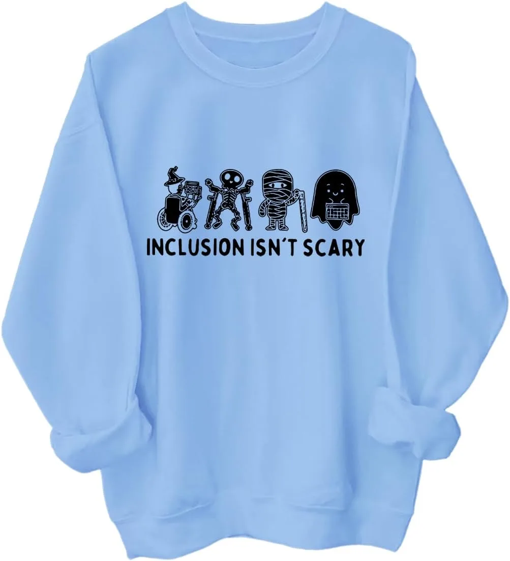 

Толстовка с принтом Inclusion Isn't Scary, Halloween Racsea