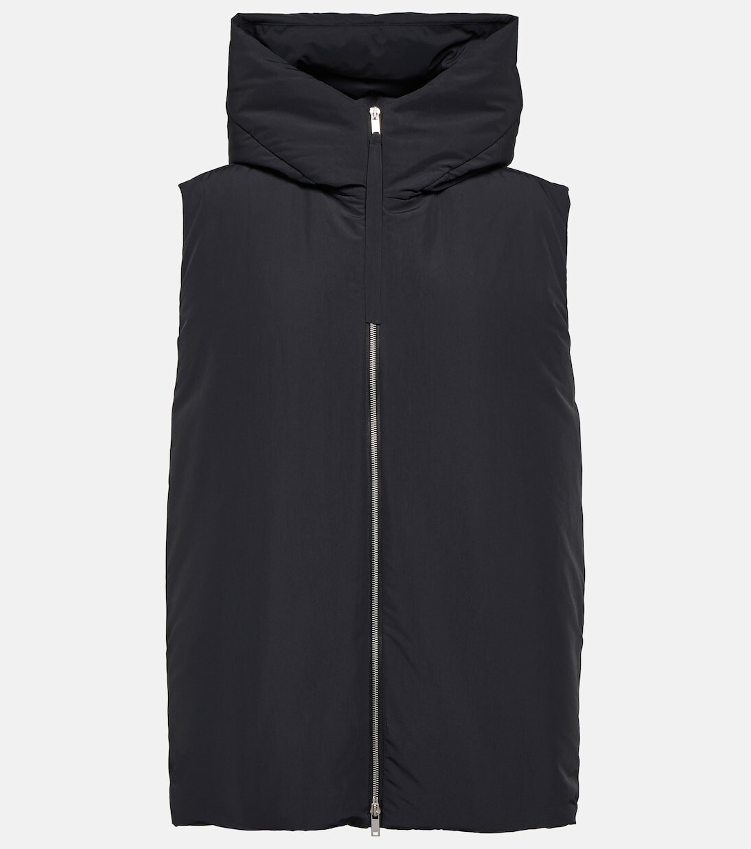 

Пуховик оверсайз с капюшоном Jil Sander, черный