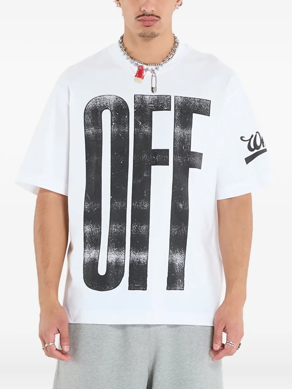 Большая футболка Off Diag Skate OFF-WHITE, белый — фото 3