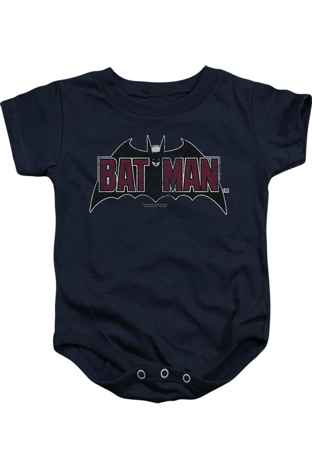 

Gildan Детский комбинезон темно-синего цвета с винтажным логотипом Бэтмена и летучей мышью