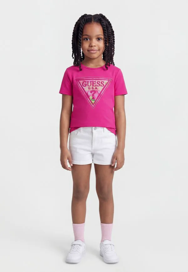 Футболка с принтом «высокий-низкий» Guess, Purple Dragonfruit