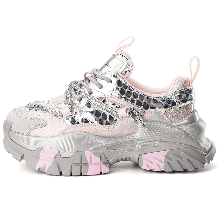 

Кроссовки Little hair meow xiaofamiao Chunky Sneakers Women's Low-top, розовый