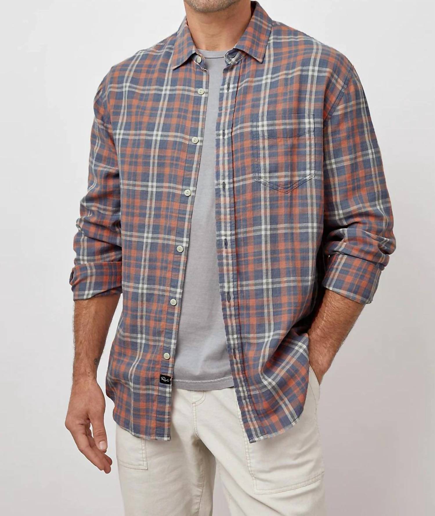 

Рубашка Wyatt в клетку Valencia Sun Rails, цвет valencia sun plaid