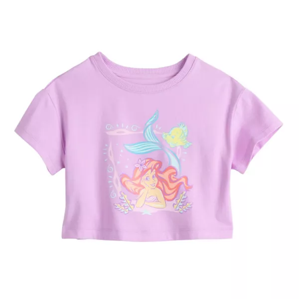 

Футболка с короткими рукавами и принтом для девочек от Disney Jumping Beans Disney/Jumping Beans, цвет mermaid ariel purple