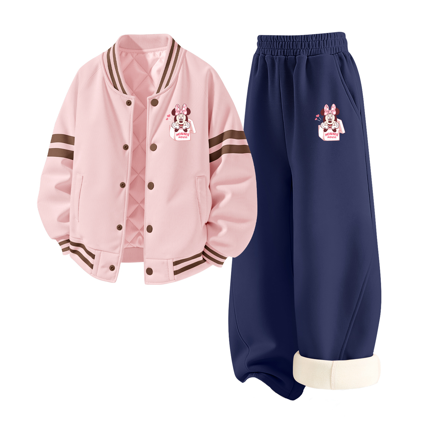 

Детская повседневная спортивная одежда Disney, розовый