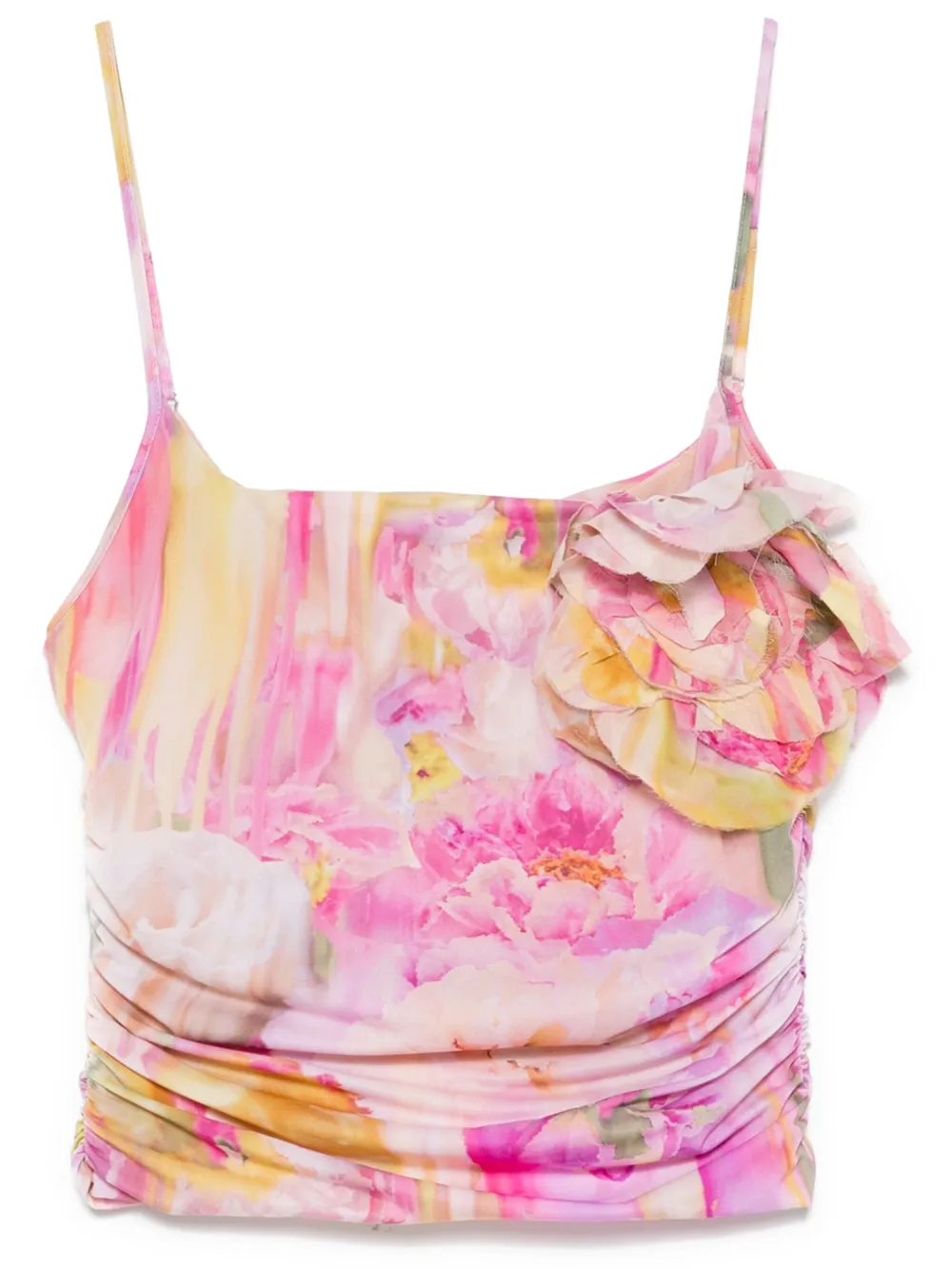 

Топ с цветочным принтом BLUMARINE, розовый