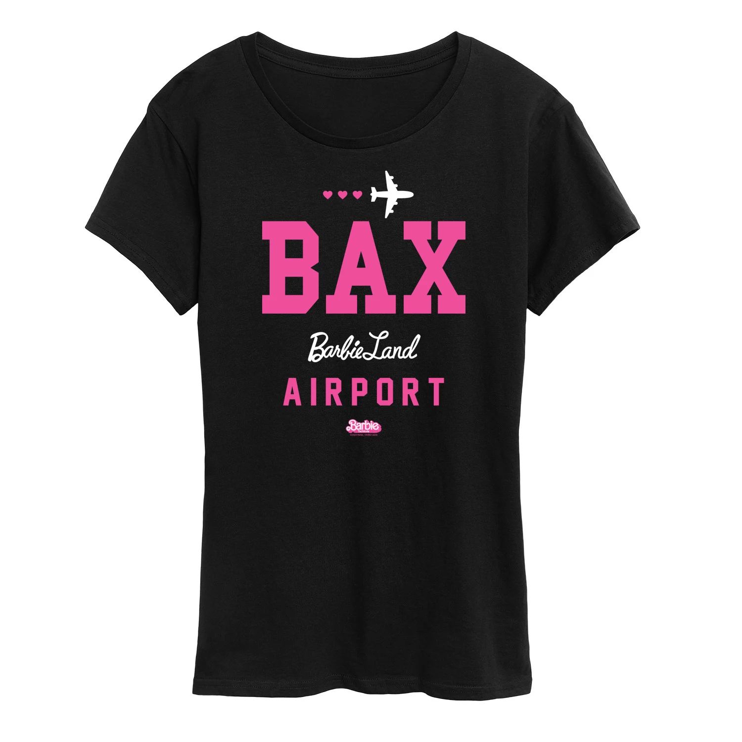 

Футболка с рисунком Missy Plus Barbie The Movie Barbie Land Airport Licensed Character, черный