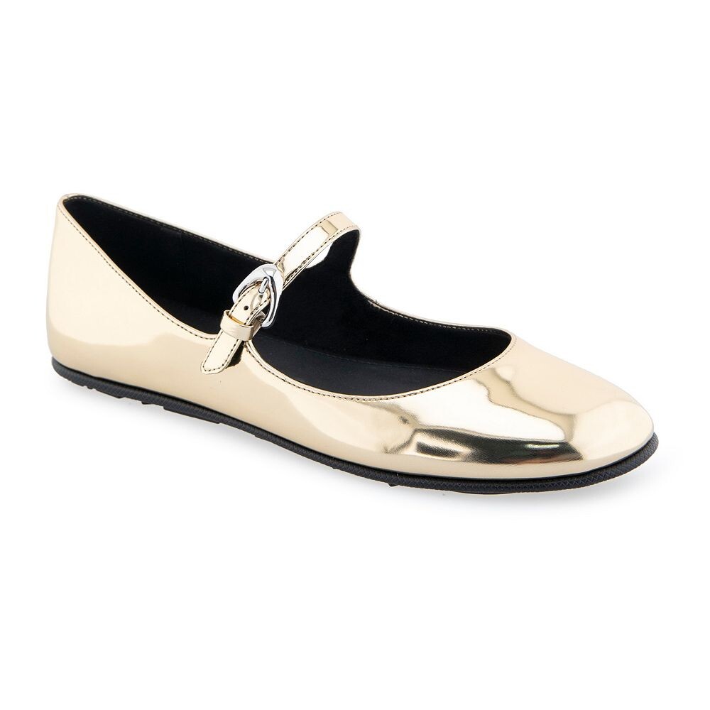 Аэрозоли Perry Женские туфли Мэри Джейн на плоской подошве Aerosoles, цвет Gold Faux Leather
