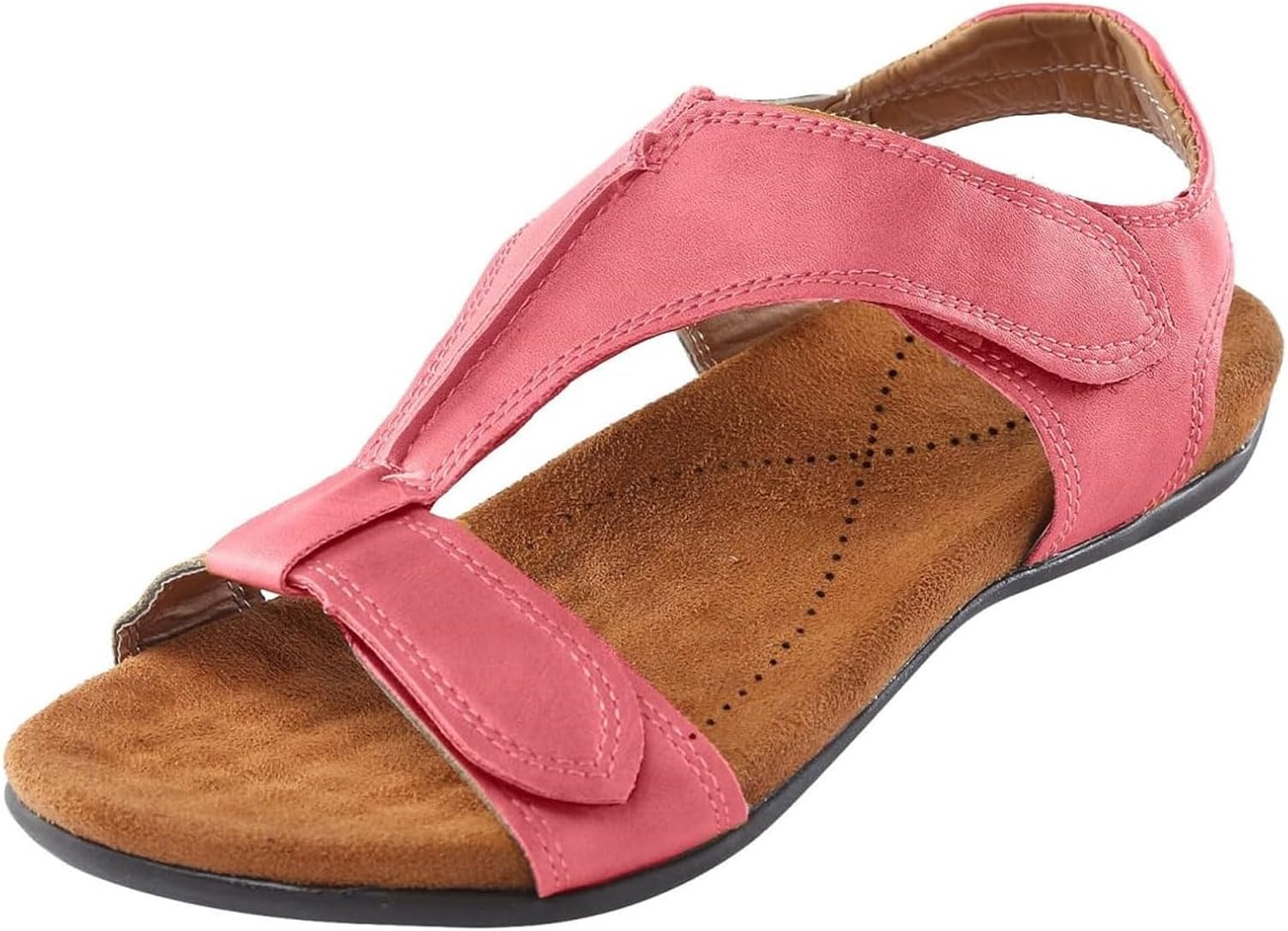 

Женские сандалии повседневные летние пляжные туфли открытый носок плоские сандалии винтажные шлепанцы мягкие легкие удобные прогулочные туфли для женщин Zwrxw, красный