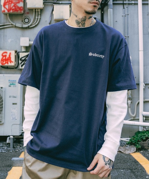 

Футболка с принтом «Орел» Subciety, темно-синий