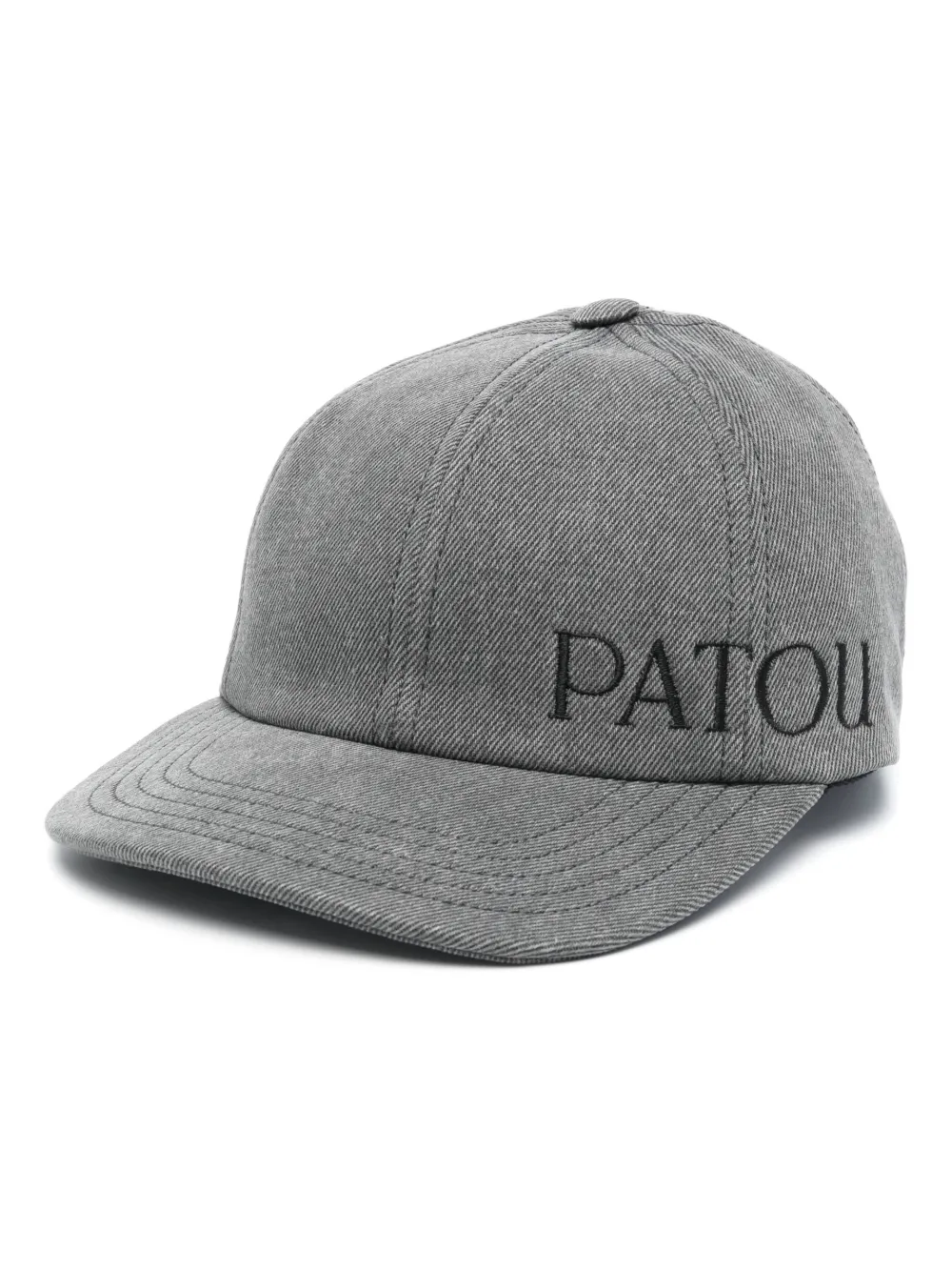 

Джинсовая кепка с вышитым логотипом PATOU, серый