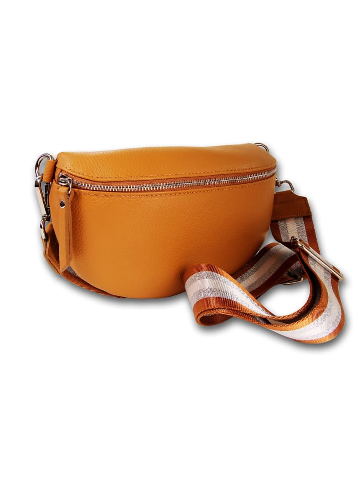 

Кожаная поясная сумка Toscanto коричневого, бежевого цвета, примерно 25 см Toscanto