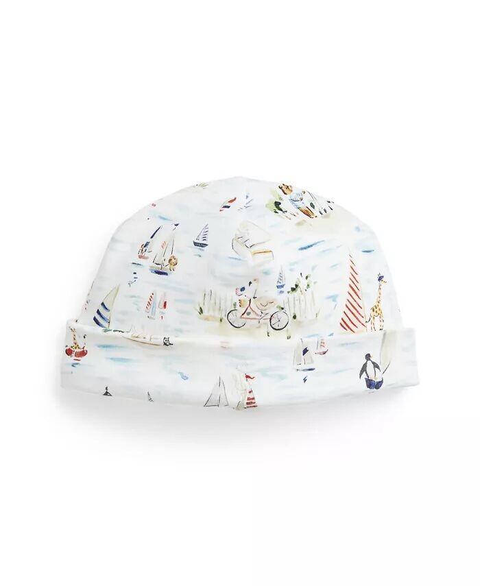 

Хлопковая шапка для маленьких мальчиков из коллаборации с Riley Sheehey Polo Ralph Lauren, мультиколор