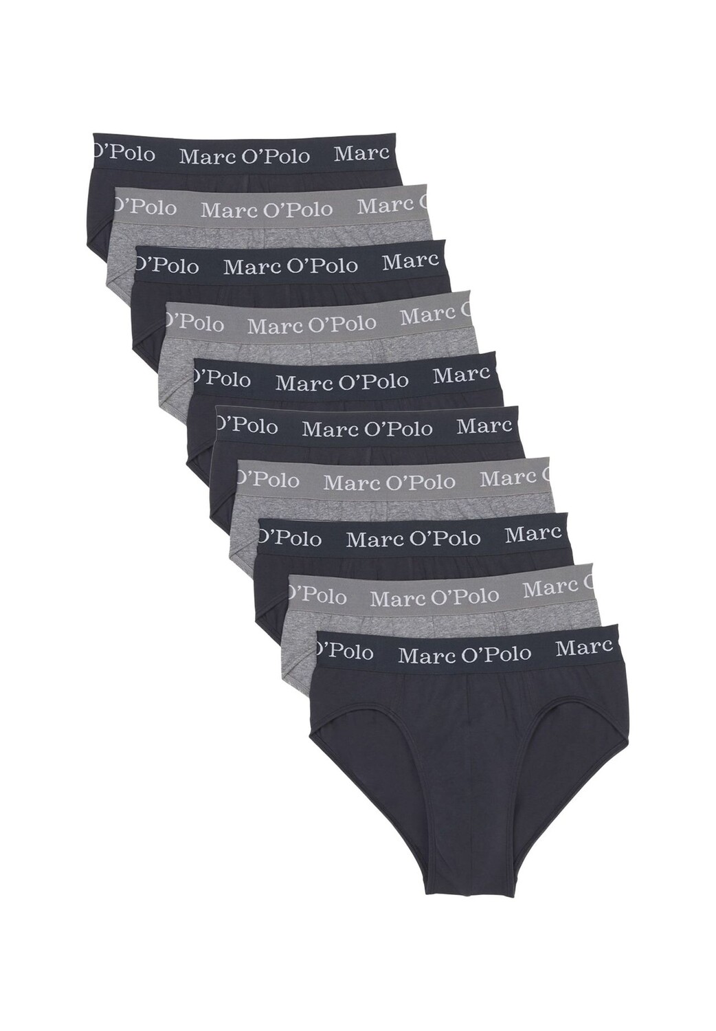 

Трусы / трусы, упаковка из 10 шт. из органического хлопка Elements Marc O'Polo, цвет Navy Grey Melange