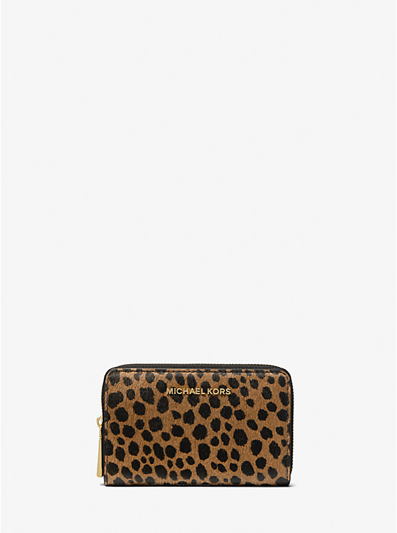 

Кошелек Jet set small из телячьей шерсти с принтом гепарда Michael Kors, мультиколор