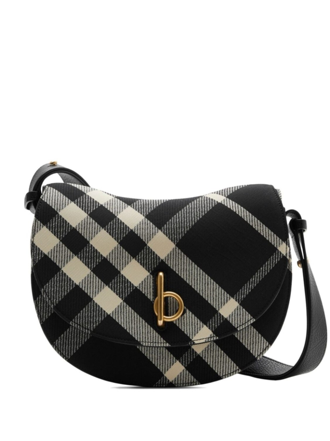 

Клетчатая сумка Burberry Rocking Horse, черный