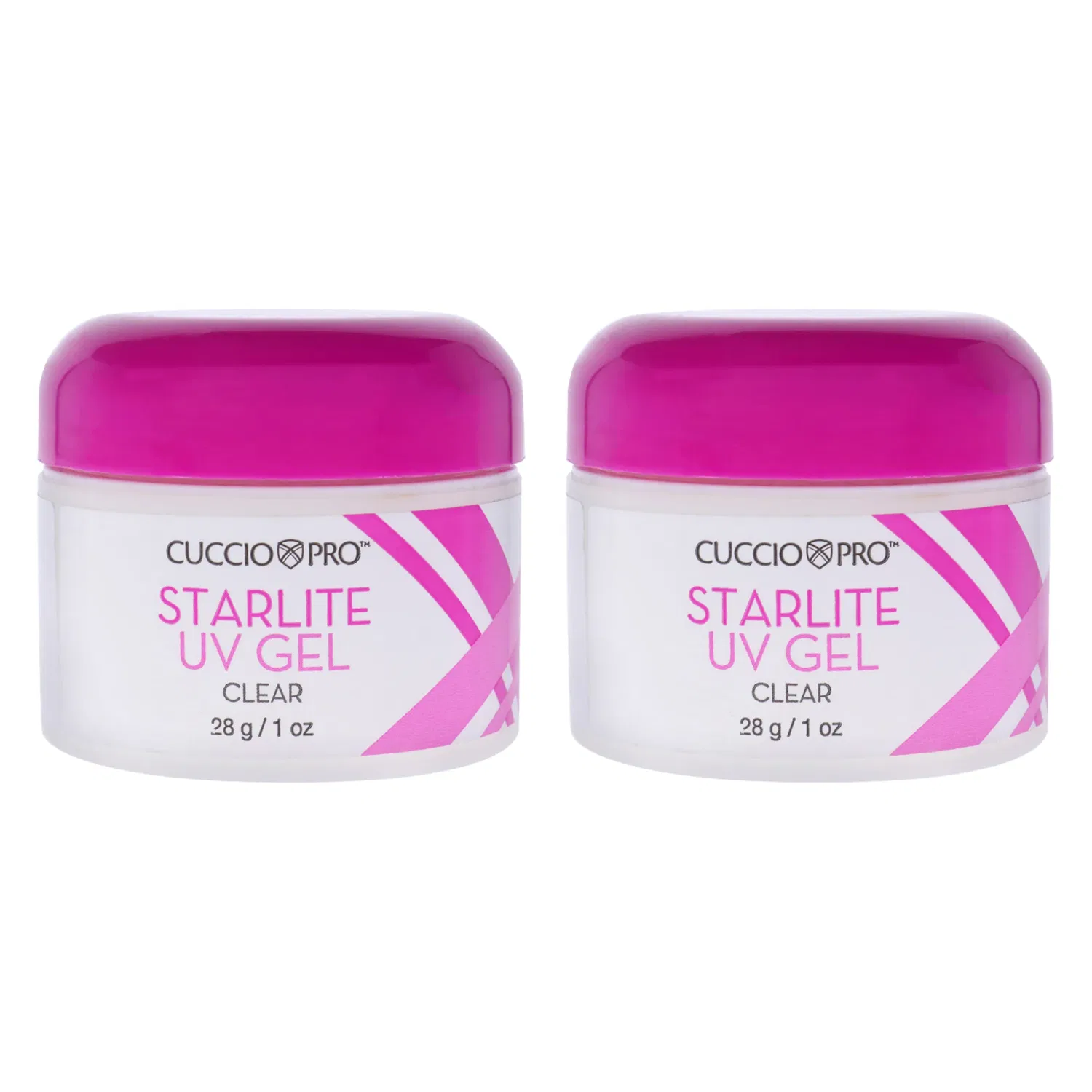 Гель для ногтей Starlite UV Gel - прозрачный от Cuccio Pro для женщин - 28 г - упаковка из 2 штук, Clear