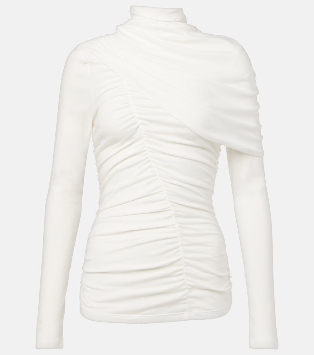 

Драпированная хлопковая блузка Magda Butrym, кремовый