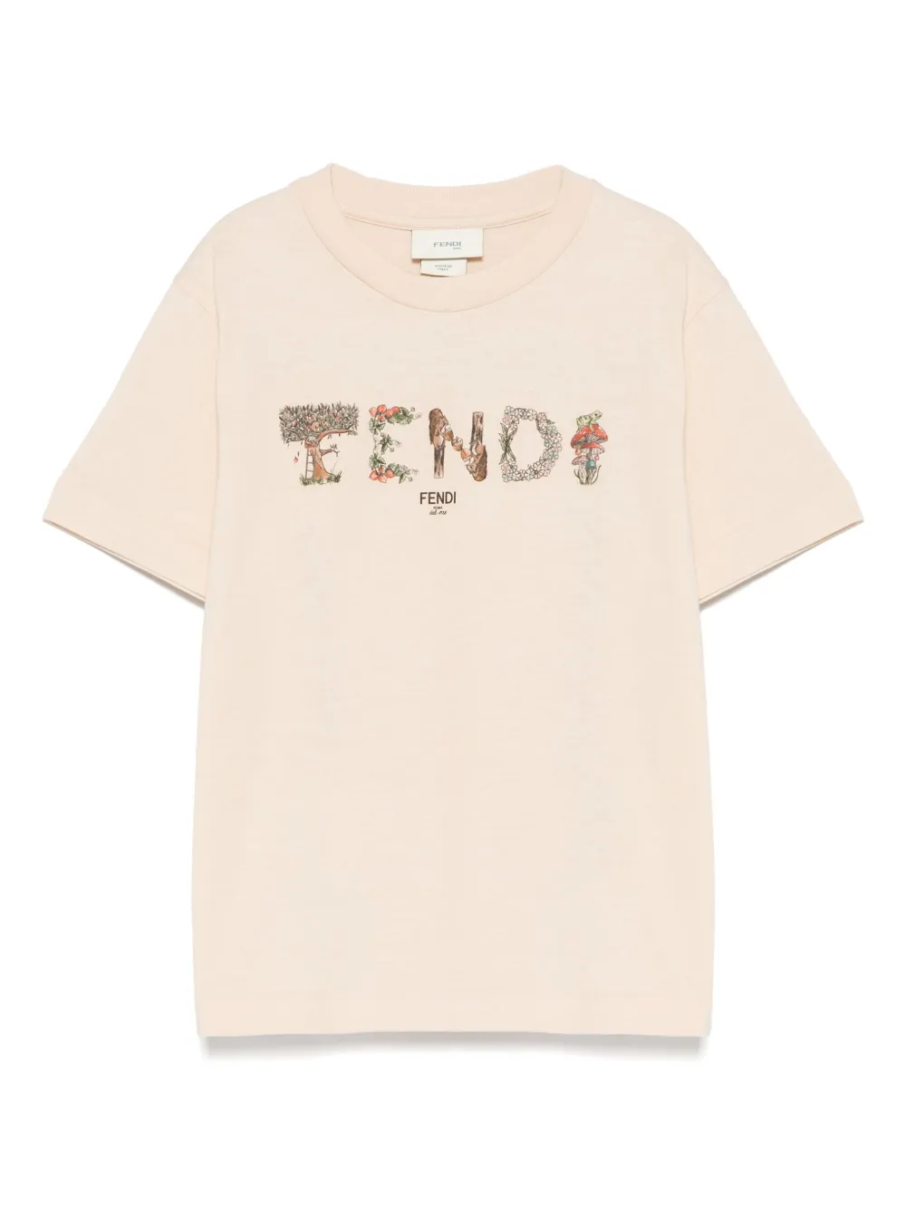 

Футболка с логотипом FENDI KIDS, нейтральный
