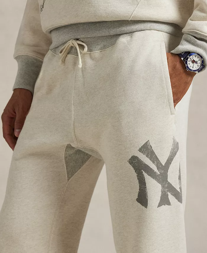 Унисекс спортивные штаны New York Yankees Polo Ralph Lauren, слоновая кость/кремовый — фото 3