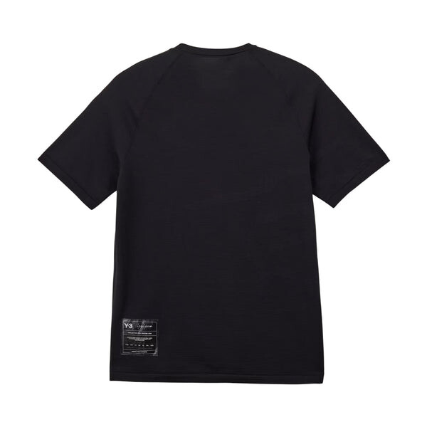 Футболка y-3 running t-shirt 'black' Adidas, черный — фото 2
