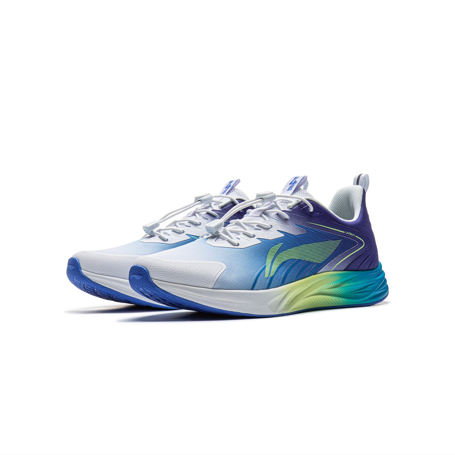 LINING YOUNG Беговые кроссовки Flying Cloud Low-Top для детей стандартный белый/interstellar blue/темный королевский синий — фото 4