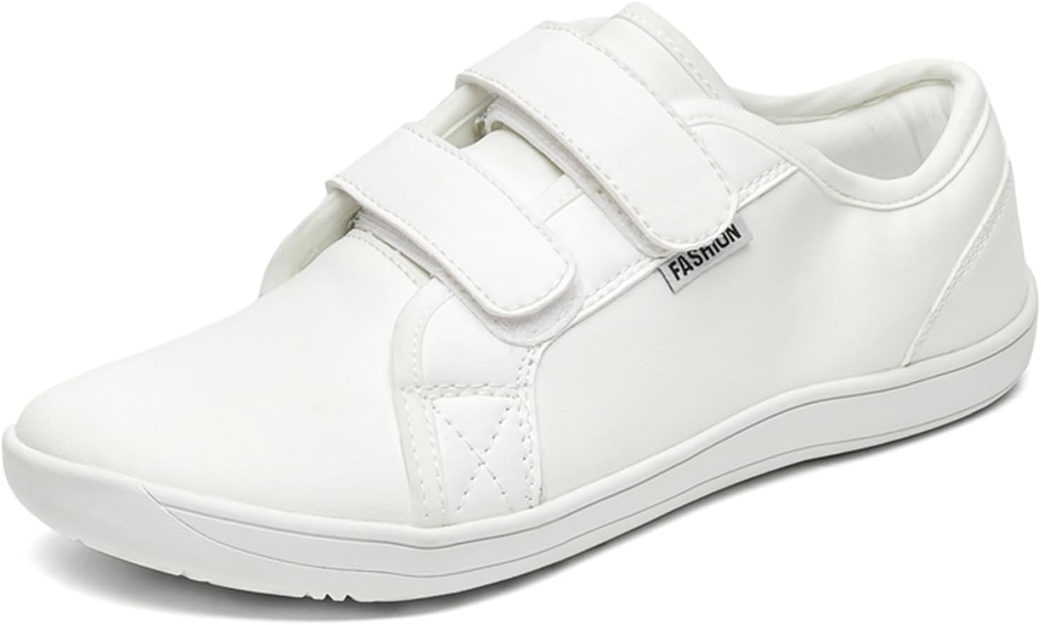 

Мужские плоские кроссовки, модные повседневные слипоны с двойными ремешками, широким носком, для походов, бега, прогулок и босоногой ходьбы Dacnakby, белый