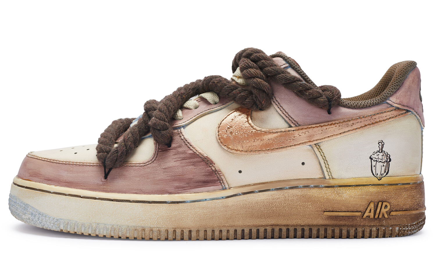 

Кроссовки для скейтбординга Air Force 1 мужские с низким верхом цвета хаки Nike