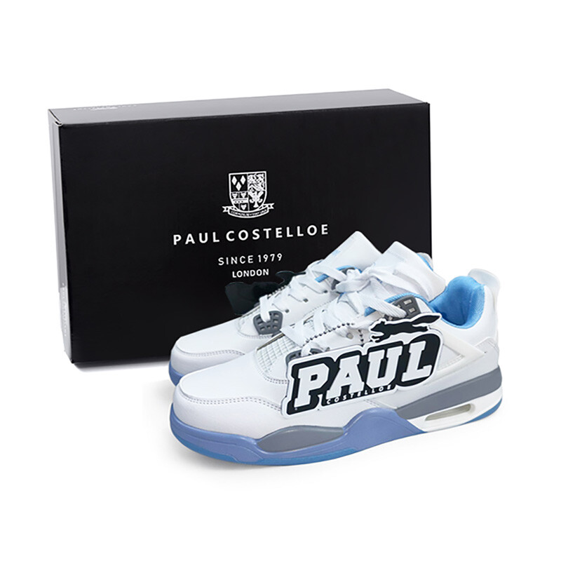

Кроссовки PAUL COSTELLOE Skateboarding Shoes Men Mid-top White Moon Blue, голубой, Синий, Кроссовки PAUL COSTELLOE Skateboarding Shoes Men Mid-top White Moon Blue, голубой