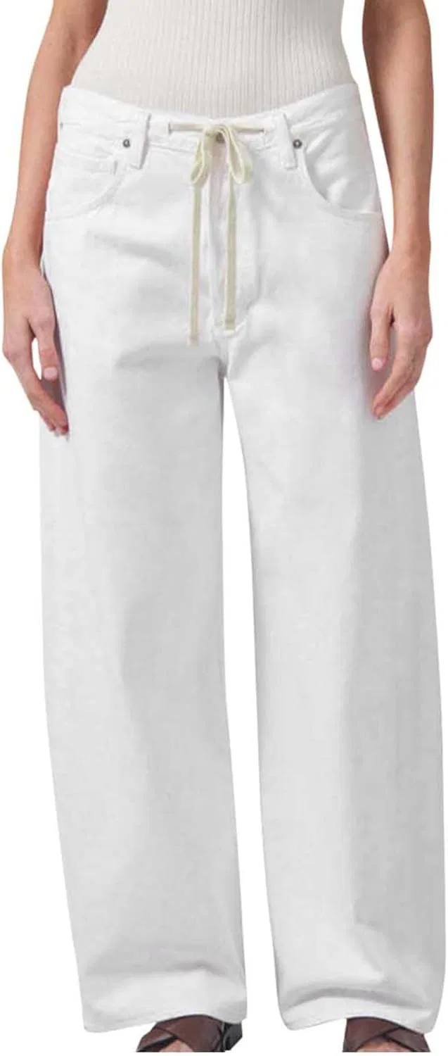 Джинсы свободные, женские, Classic Fit, белые