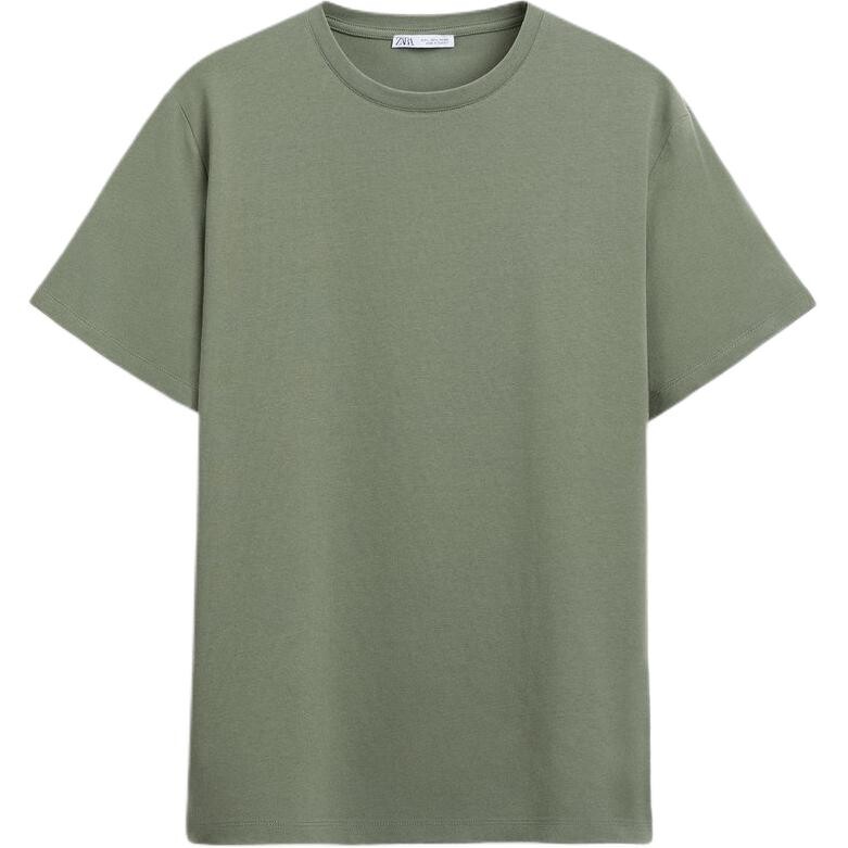 

Футболка мужская средне-зеленая Zara, зеленый