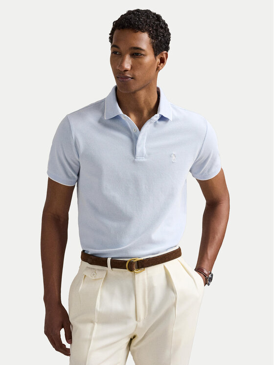 

Рубашка-Поло с завышенной талией 710963494004 Polo Ralph Lauren, голубой