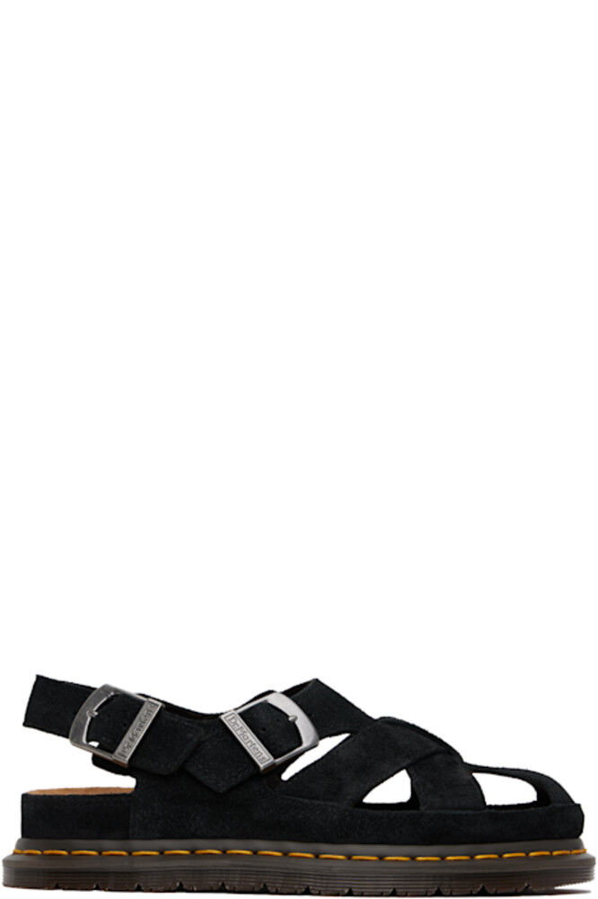 Сандалии из черной замши Archive Fisherman Dr. Martens