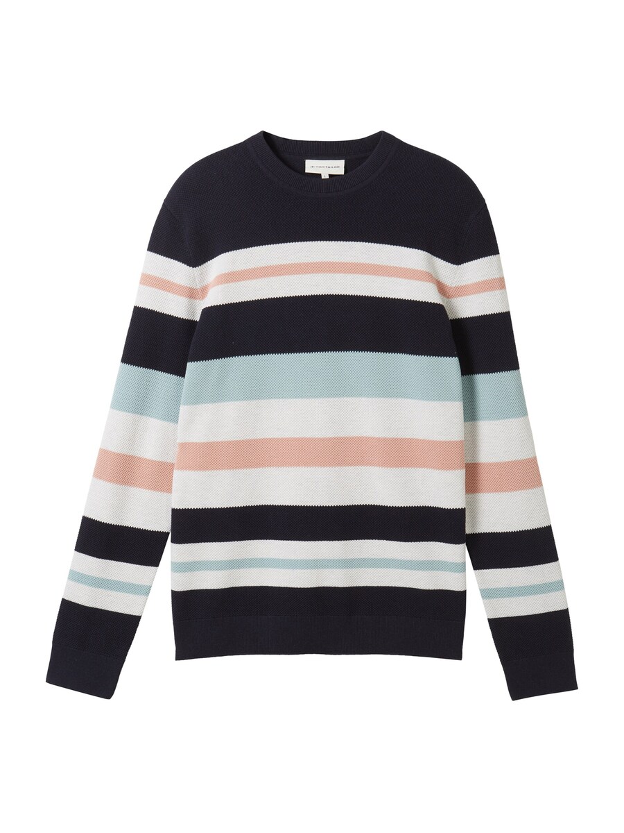 

Свитер TOM TAILOR, цвет Navy/Light blue/White