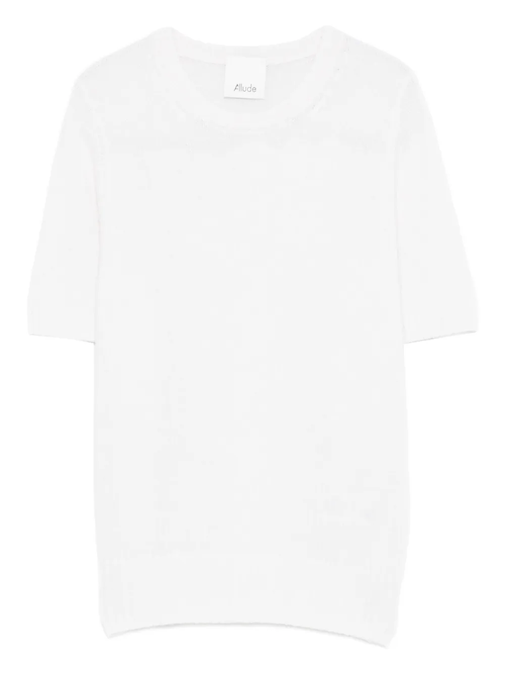 

Вязаная футболка с короткими рукавами Allude, белый