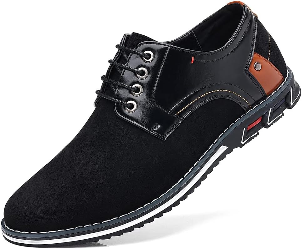 

Мужские повседневные оксфорды для бизнеса, кожаные мокасины без шнурков, для мужчин, для ходьбы, вождения, офиса и улицы, пенни-оксфорды, комфортные, модные, стильные, дышащие лоферы Veslexth, черный