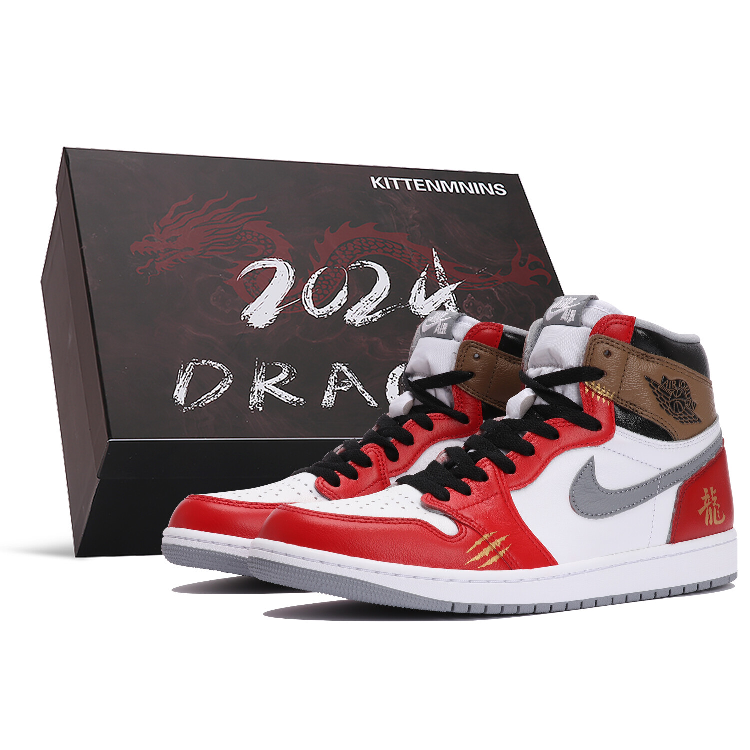 

Jordan Air Jordan 1 Vintage Баскетбольные кроссовки унисекс, Red and White