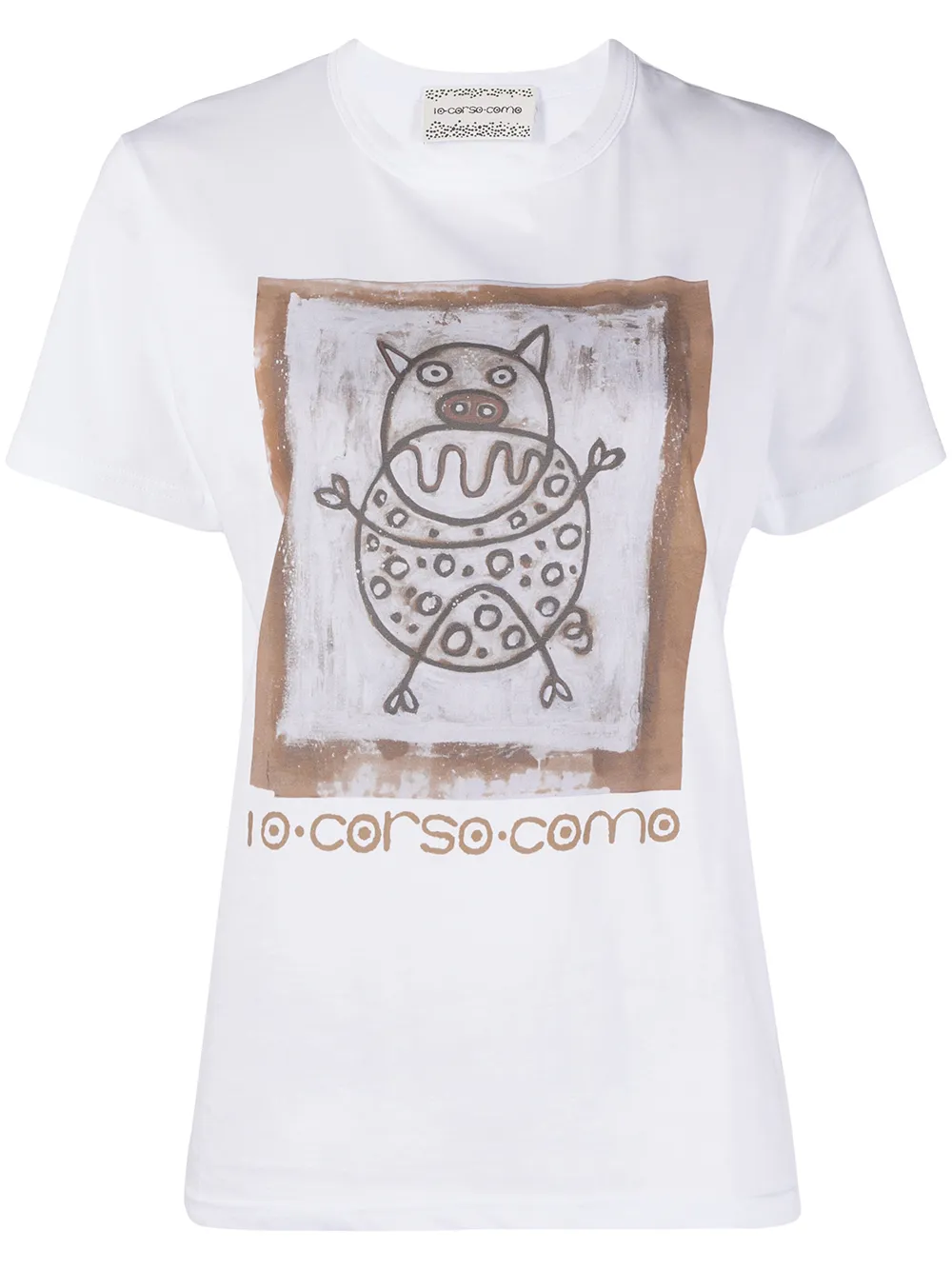 

Футболка с графичным принтом 10 CORSO COMO, белый